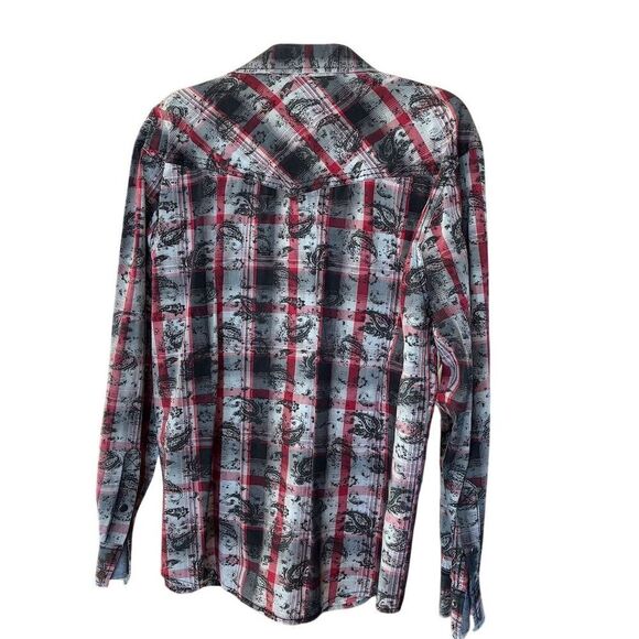 Moonshine Spirit Men's Plaid Button-Up Shirt M Long Sleeve Casual - Picture 4 of 12